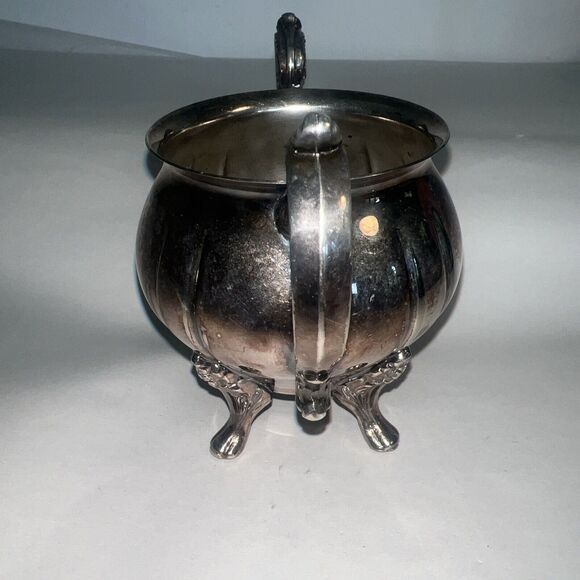 Vintage Sugar Bowl Silver Plate Unmarked - Picture 4 of 13